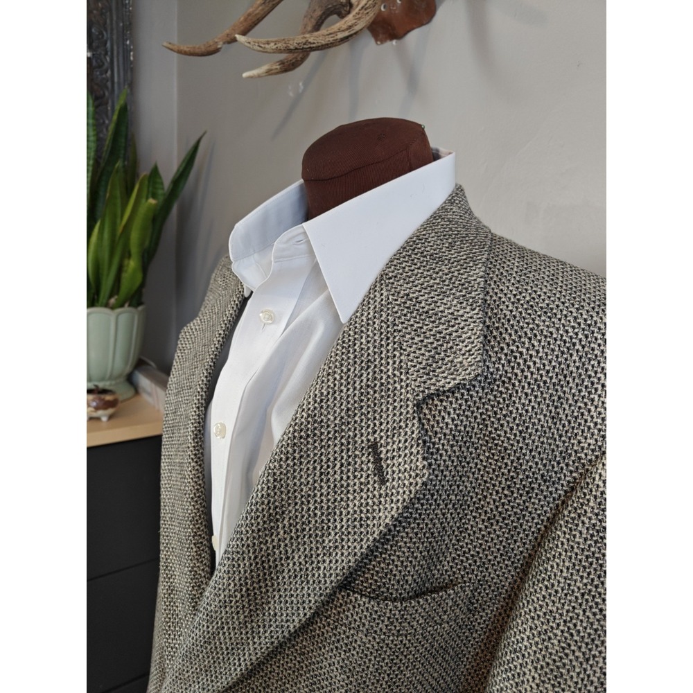 Biella Mens Wool Tweed Sports Coat 40R Multicolor Vintage Blazer Made in USA